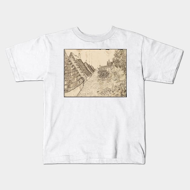 Street in Saintes-Maries-de-la-Mer Kids T-Shirt by VincentvanGogh